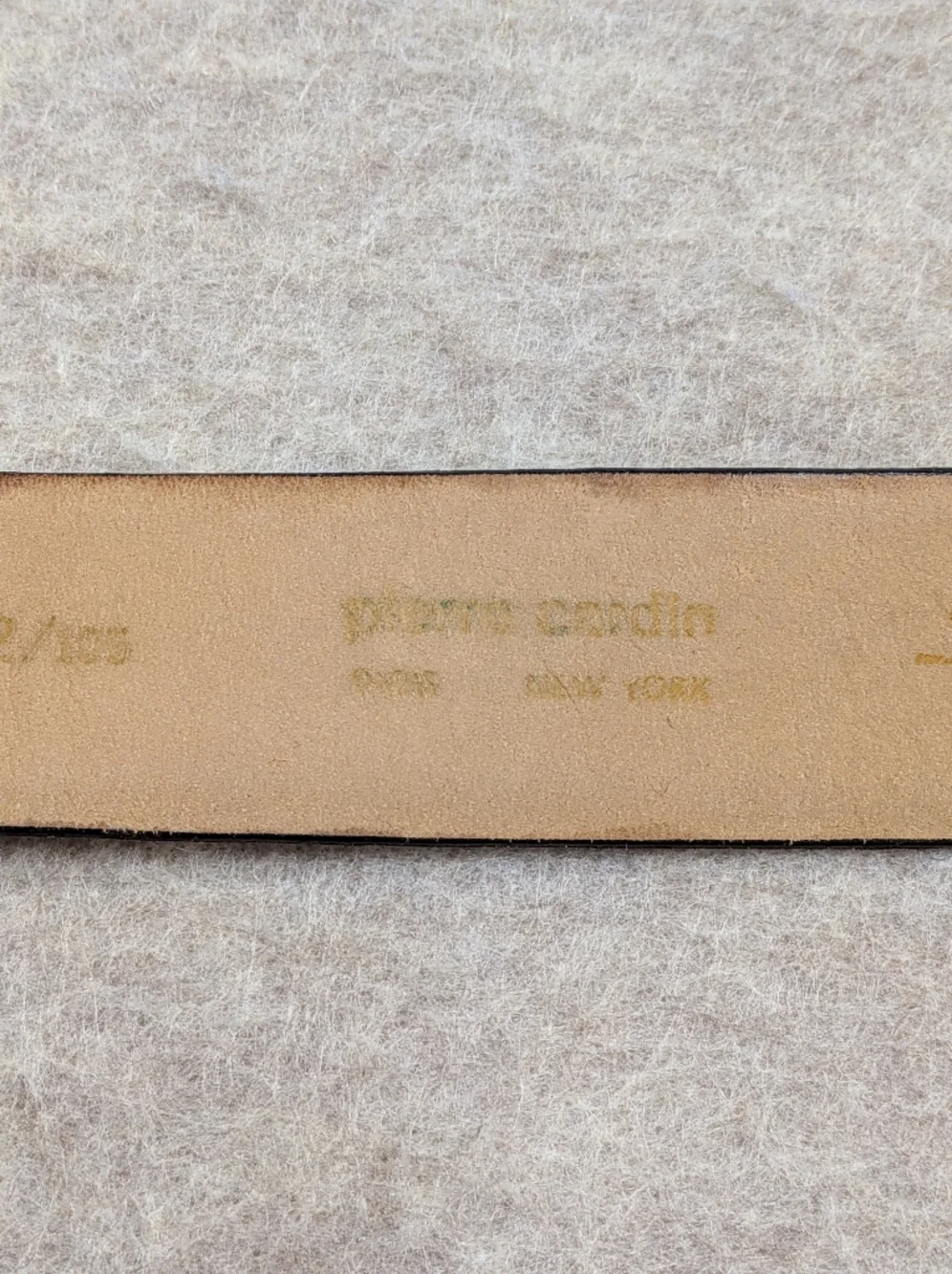 Pierre Cardin Brown Leather Belt Cowhide 47 Inches Good Condition